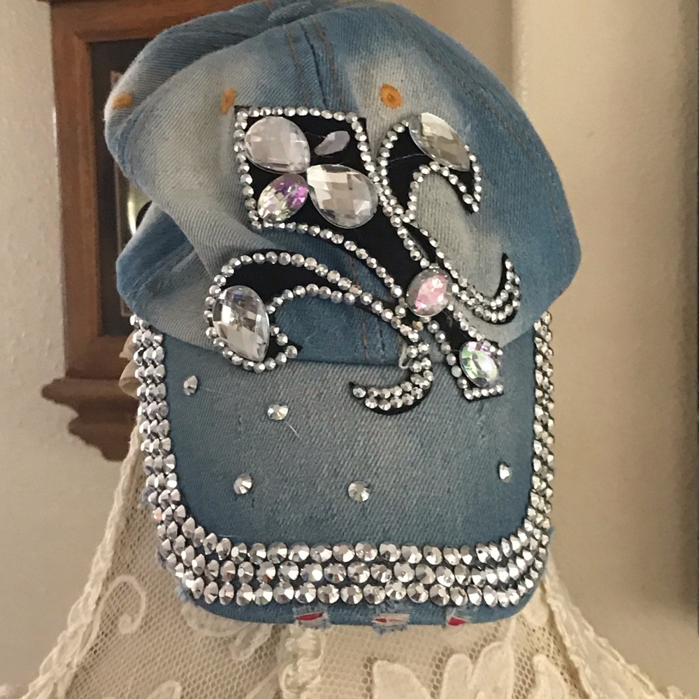 Blinged out baseball cap